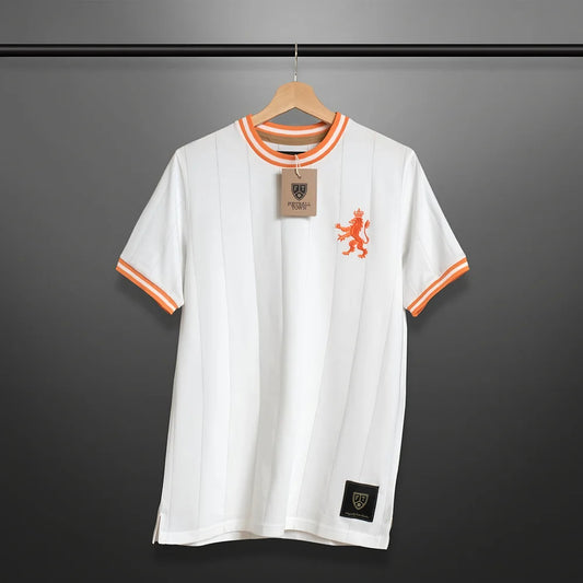 Vintage Holland De Leeuw White Soccer Jersey_0