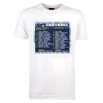 2013 FA Cup Final (Wigan Athletic) Retrotext T-shirt - White_1