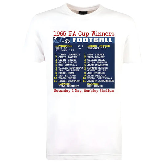 1965 FA Cup Final (Liverpool) Retrotext T-Shirt - White_0
