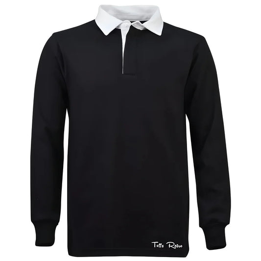 TOFFS Classic Retro Black Long Sleeve Rugby Style Shirt_0