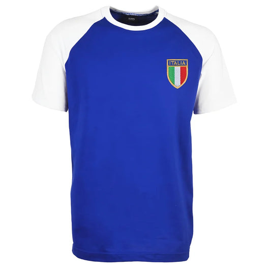Italy Raglan Sleeve Royal/White T-Shirt_0
