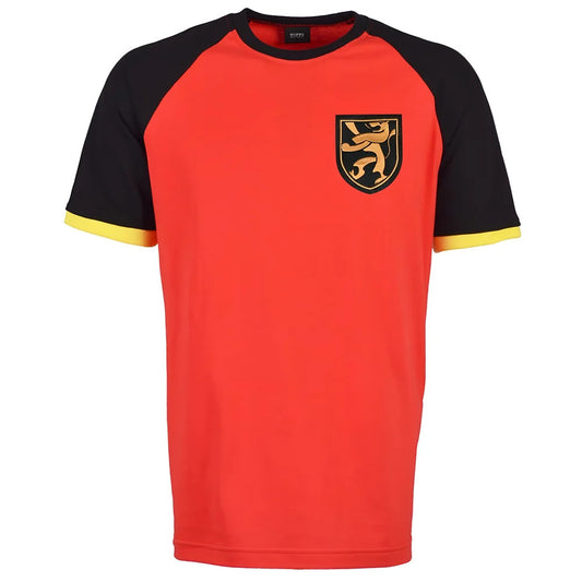 Belgium Raglan Red with Black/Yellow Sleeve T-Shirt_0