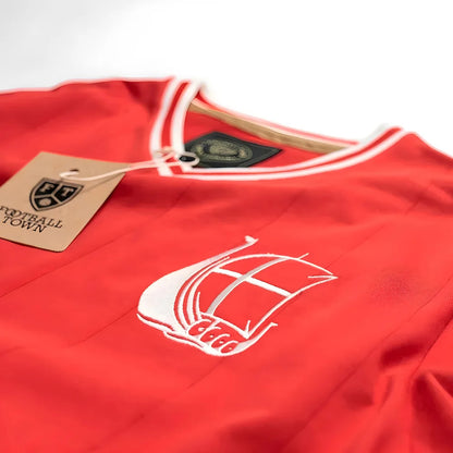 Vintage Denmark De Rød-hvide Soccer Jersey_5