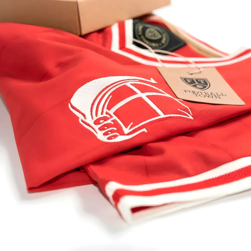 Vintage Denmark De Rød-hvide Soccer Jersey_3