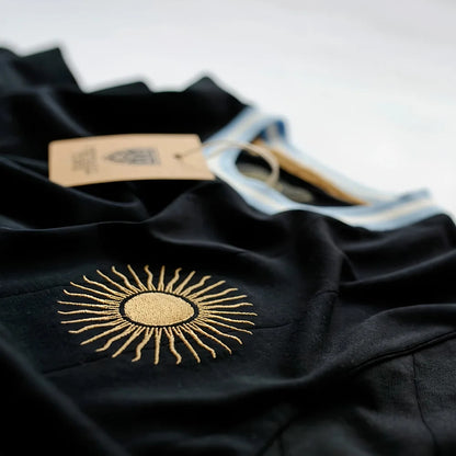 Vintage Argentina El Sol Negro Away Soccer Jersey_4