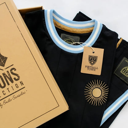 Vintage Argentina El Sol Negro Away Soccer Jersey_3