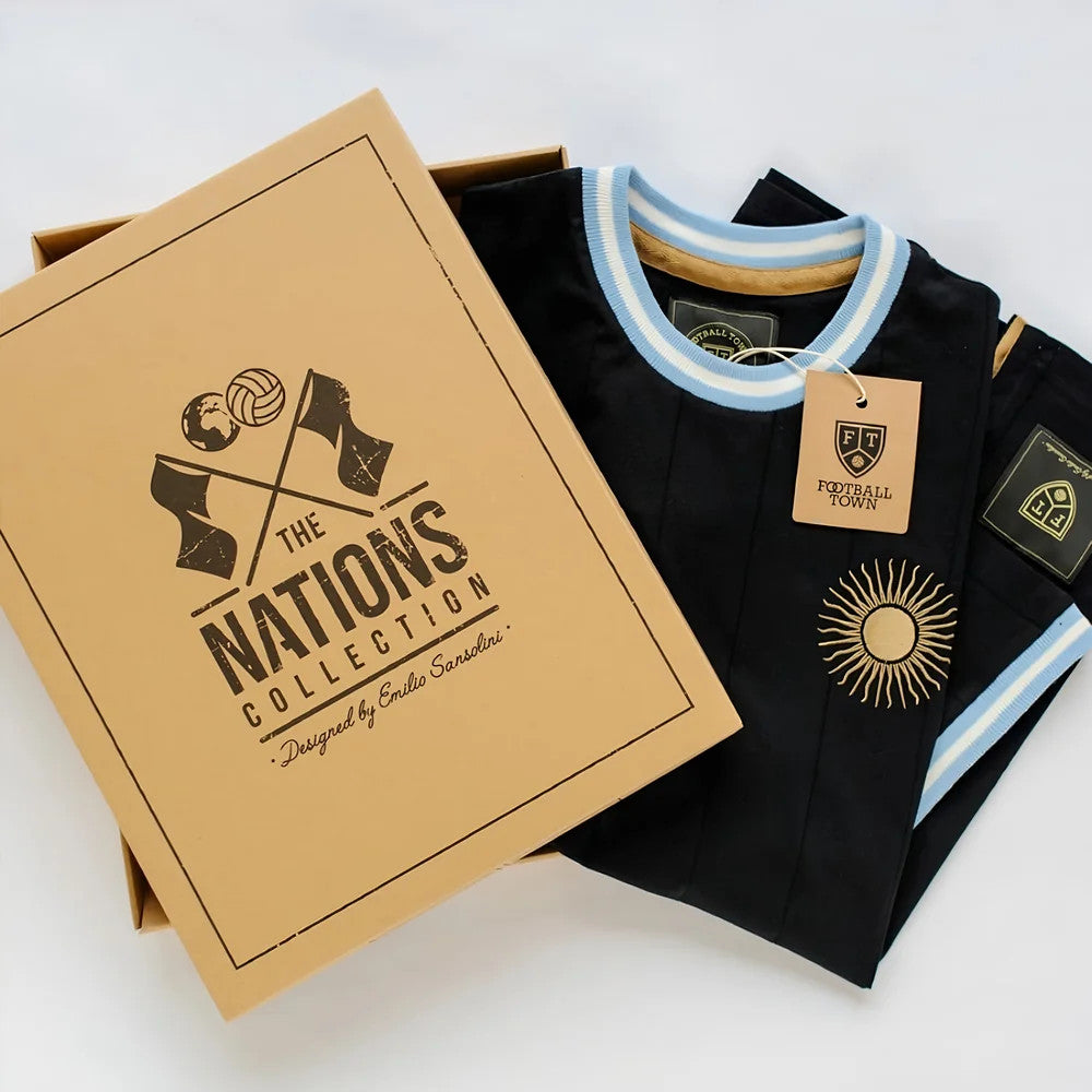 Vintage Argentina El Sol Negro Away Soccer Jersey_2