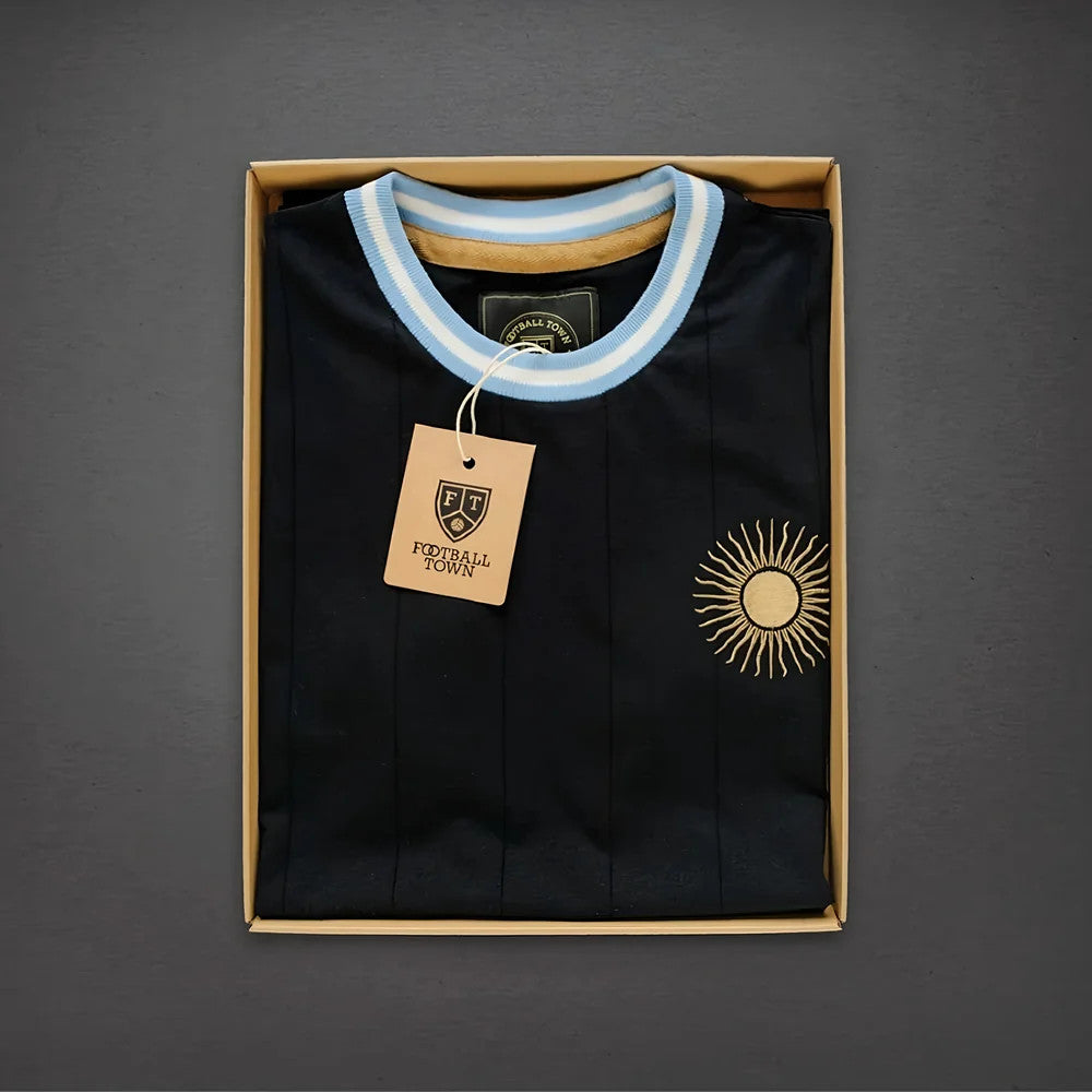 Vintage Argentina El Sol Negro Away Soccer Jersey_1