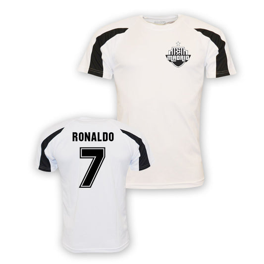 Cristiano Ronaldo Real Madrid Sports Training Jersey (white)_0