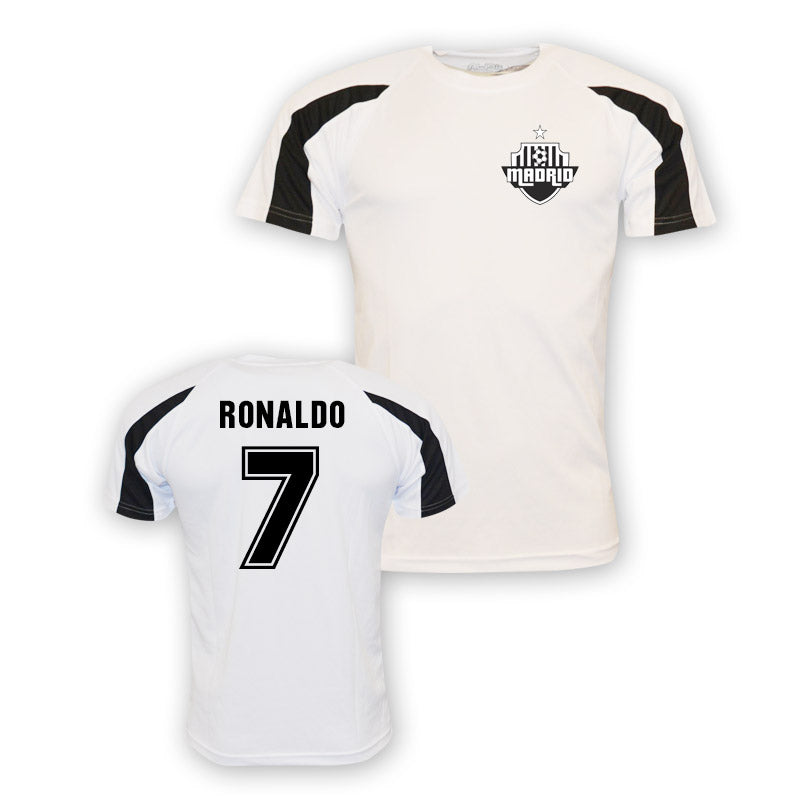Cristiano Ronaldo Real Madrid Sports Training Jersey (white) - Kids_0