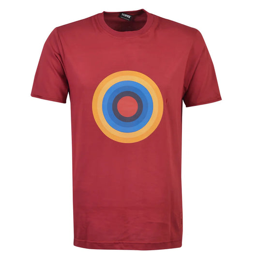 Maroon Roundal print t-shirt_0